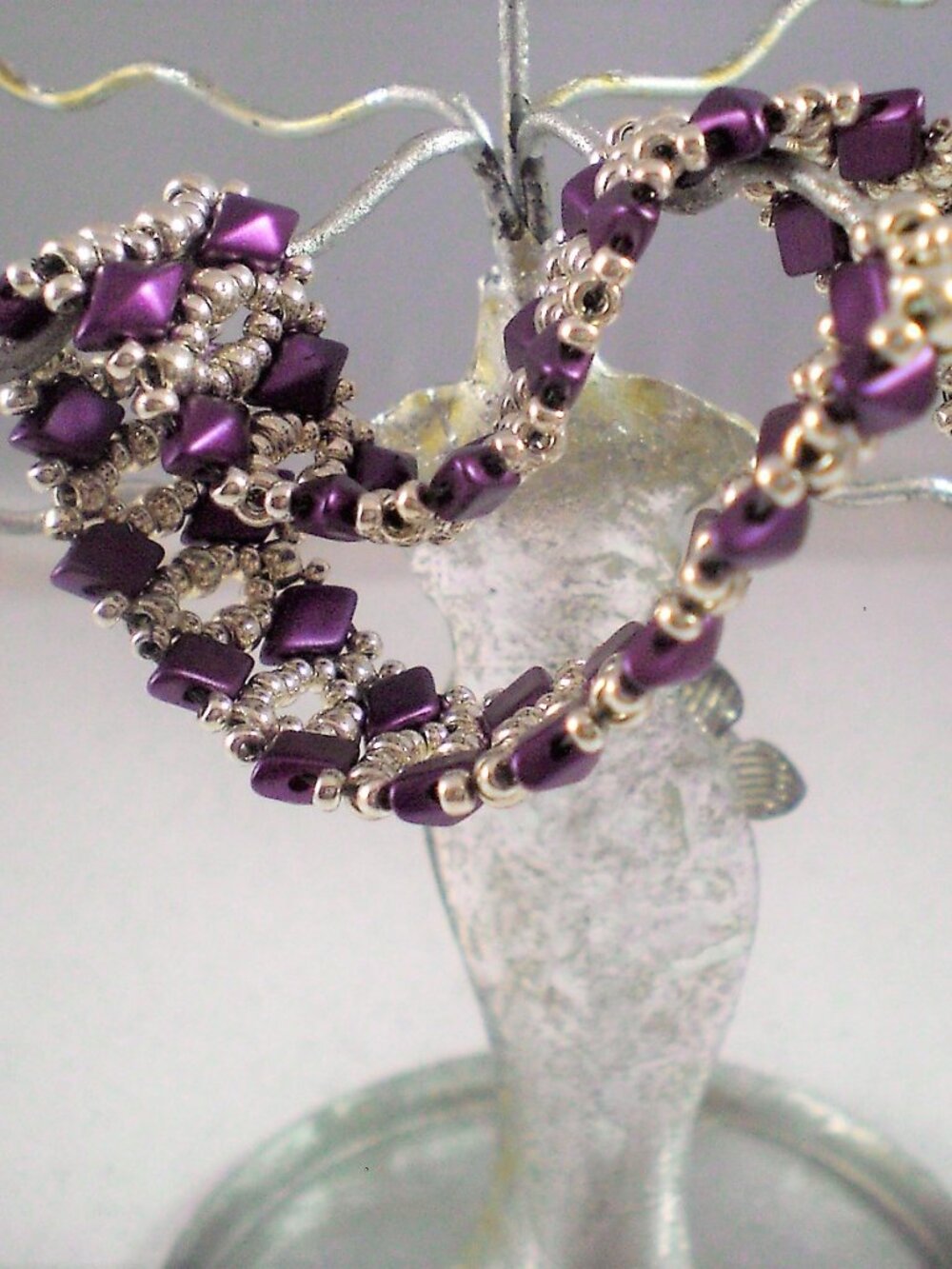 Double Column Eyelet Band Bracelet